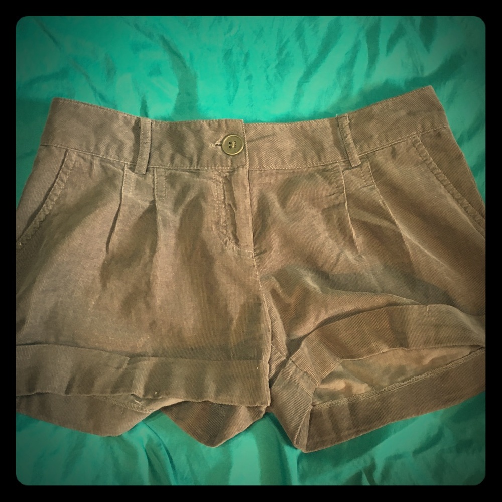 Brown corduroy shorts